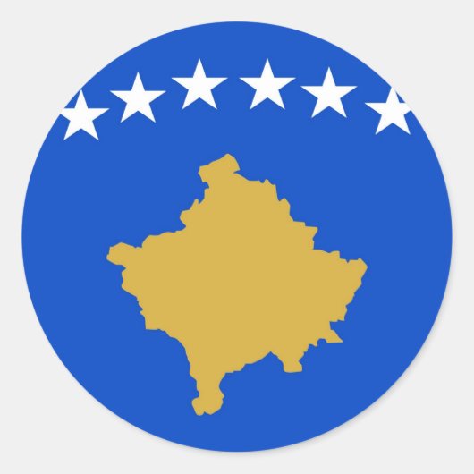 Kosovo Runder Aufkleber (Vorderseite)