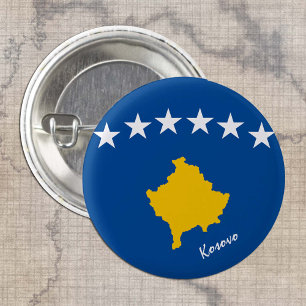 Kosovo-Taste, patriotische kosovarische Flag-Mode Button