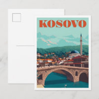 Kosovo Vintage Art Reise