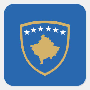 Kosovo-Wappen, Kosovo Quadratischer Aufkleber