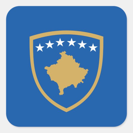 Kosovo-Wappen, Kosovo Quadratischer Aufkleber (Vorderseite)