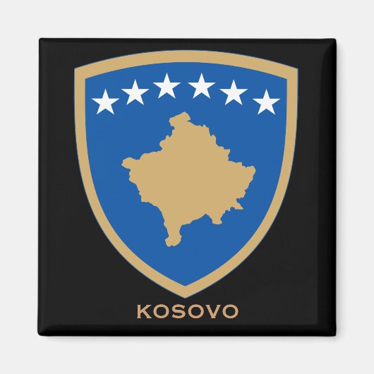 Kosovo-Wappen-Magnet Magnet (Vorne)