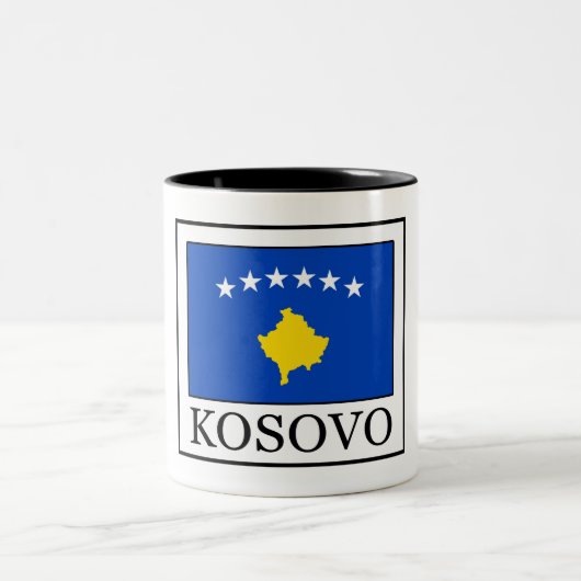 Kosovo Zweifarbige Tasse (Mittel)