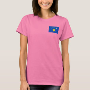 Kosovoflaggen- und -karten-DK-T - Shirt
