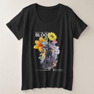 Kostbare 2-Yk-Streetwear mit Vintager Blüte Große Größe T-Shirt