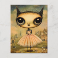 Kostbare Alien in einem rosa Kleid