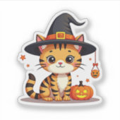 Kostbare Bengalische Katze - Halloween Chibi Desig Aufkleber (Vorderseite)