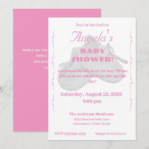 Kostbare Bündel Mädchen Baby Shower Einladung