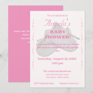 Kostbare Bündel Mädchen Baby Shower Einladung