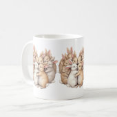 Kostbare Bunnies in einer gemütlichen, pastellfarb Kaffeetasse (Vorderseite Links)