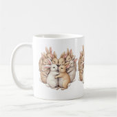 Kostbare Bunnies in einer gemütlichen, pastellfarb Kaffeetasse (Links)