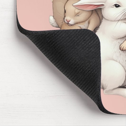 Kostbare Bunnies in einer gemütlichen, pastellfarb Mousepad (Ecke)
