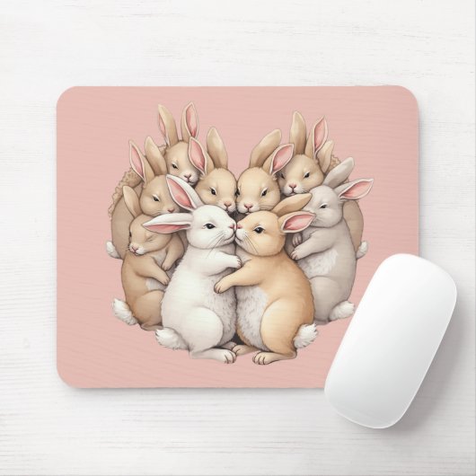 Kostbare Bunnies in einer gemütlichen, pastellfarb Mousepad (Mit Mouse)