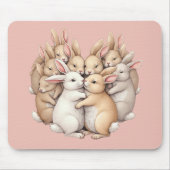 Kostbare Bunnies in einer gemütlichen, pastellfarb Mousepad (Vorne)