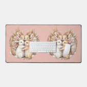 Kostbare Bunnies in einer gemütlichen, pastellfarb Schreibtischunterlage (Tastatur & Maus)