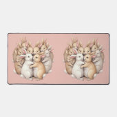 Kostbare Bunnies in einer gemütlichen, pastellfarb Schreibtischunterlage (Vorderseite)