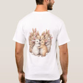 Kostbare Bunnies in einer gemütlichen, pastellfarb T-Shirt (Rückseite)