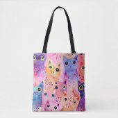 Kostbare bunte Katzentuppe | Whimsical Feline Tasche (Vorderseite)