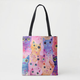 Kostbare bunte Katzentuppe | Whimsical Feline Tasche