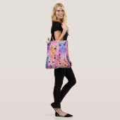 Kostbare bunte Katzentuppe | Whimsical Feline Tasche (Am Model)