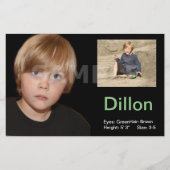 Kostbare Comp Cards für Modell Flyer (Vorne)