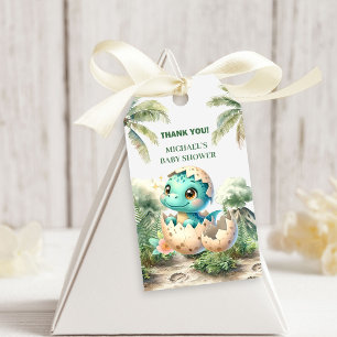 Kostbare Dino-Baby-Party bald schlüpfen Geschenkan Geschenkanhänger