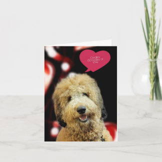 Kostbare Doodle-Hund Valentinstagskarte Karte