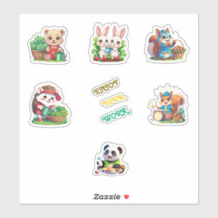 Kostbare Gartentiere Druckaufkleber Aufkleber