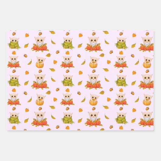 Kostbare Herbsthüllen 2 Papierblätter Geschenkpapier Set (Vorderseite 3)