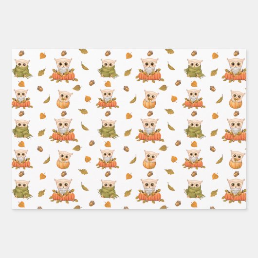 Kostbare Herbsthüllen 2 Papierblätter Geschenkpapier Set (Vorderseite 2)