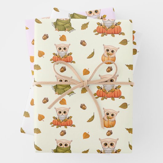 Kostbare Herbsthüllen 2 Papierblätter Geschenkpapier Set (Beispiel)