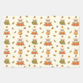 Kostbare Herbsthüllen 2 Papierblätter Geschenkpapier Set (Vorderseite)