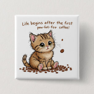 Kostbare Kaffeeküche Wand Kunst Button