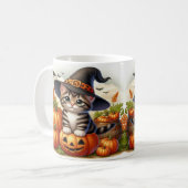 Kostbare Kätzchen als Hexen verkleidet Kaffeetasse (Vorderseite Links)