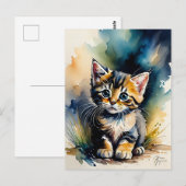 Kostbare Kätzchenmalerei Postkarte (Vorne/Hinten)