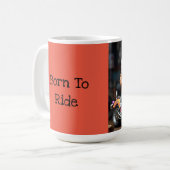 Kostbare Katze auf Motorrad-Kaffee-Tasse Kaffeetasse (Vorderseite Links)