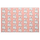 Kostbare Katzen im rosa Hintergrund Stoff (Fat Quarter (45,7 x 55,9 cm))