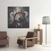 Kostbare Koala mit niedlichem Winterhut Poster