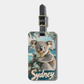 Kostbare Koala mit Sydney Harbour Bridge Gepäckanhänger (Vorderseite vertikal)