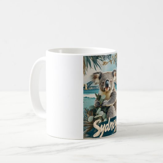 Kostbare Koala mit Sydney Harbour Bridge Kaffeetasse (Vorderseite Links)