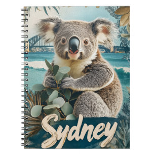 Kostbare Koala mit Sydney Harbour Bridge Notizblock