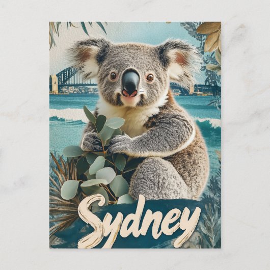 Kostbare Koala mit Sydney Harbour Bridge Postkarte (Vorderseite)