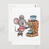 Kostbare Maus Kaffee machen Postkarte (Vorne/Hinten)