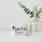 Kostbare niedliche Fun Nails Katzenlogos Treuekarte (Stehend Vorderseite)