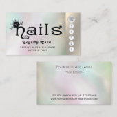 Kostbare niedliche Fun Nails Katzenlogos Treuekarte (Vorne/Hinten)