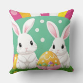 Kostbare Osterbäume mit dekorativen Eiern Kissen (Rückseite)