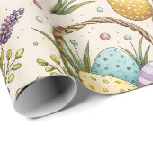 Kostbare Osterkörbe mit Lavendel Geschenkpapier (Rolleneckpunkt)