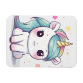 Kostbare Pastel Kawaii Einhorn Magnet (Horizontal)