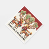 Kostbare Rentiere Liebe Serviette (Ecke)