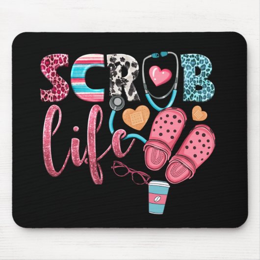 Kostbare Retro-Scrub-Lebensdauer Mousepad (Vorne)